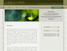 Tablet Screenshot of loreelawfirm.com